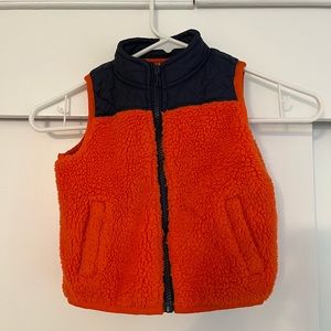 Janie and Jack Orange fleece vest